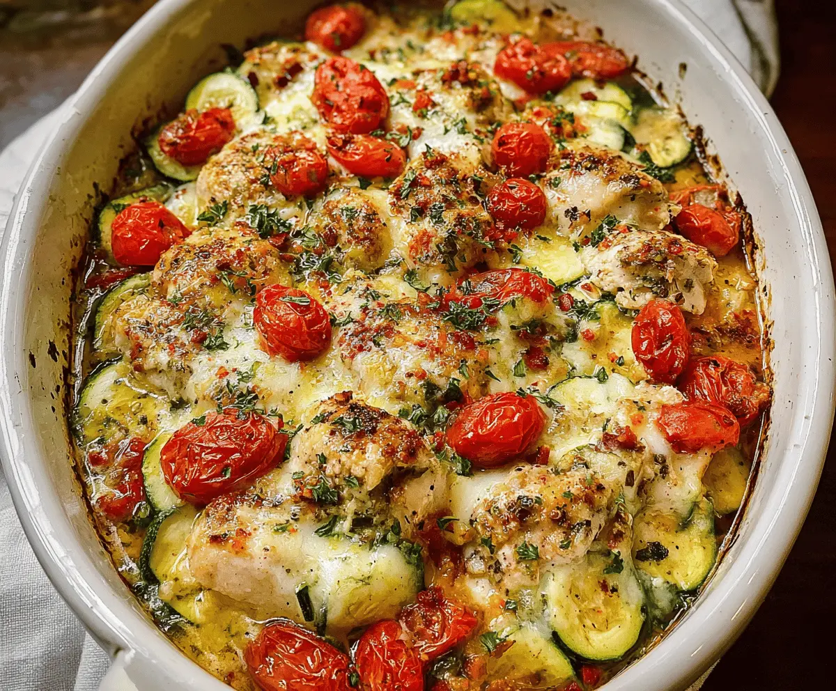 Easy Mediterranean Chicken Zucchini Bake Recipe