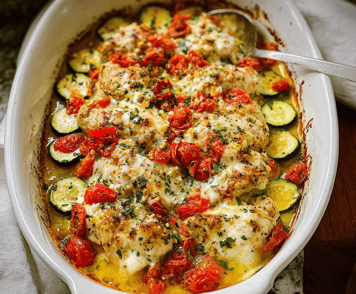 Easy Mediterranean Chicken Zucchini Bake Recipe