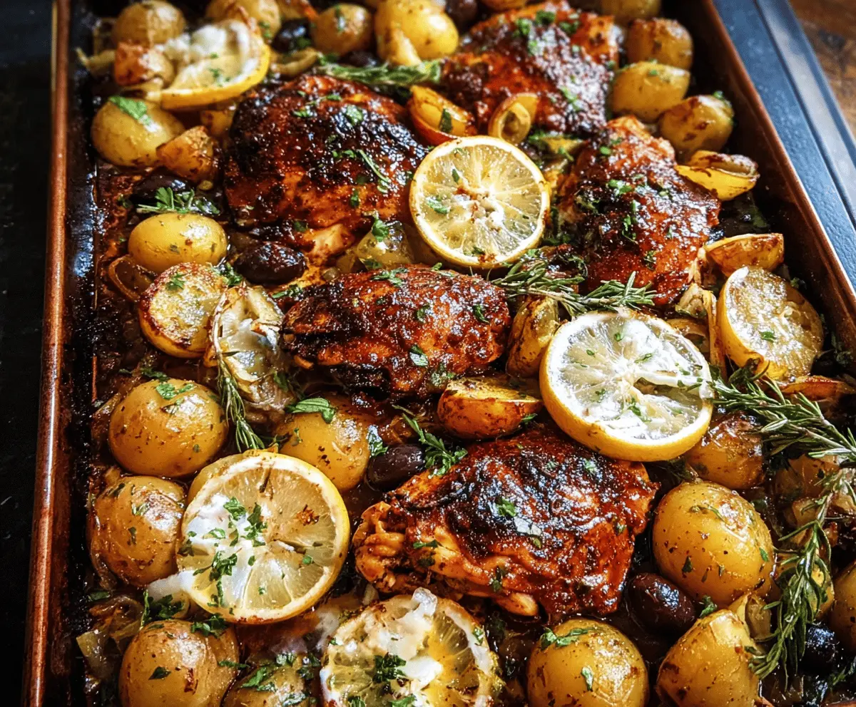 Easy Sheet Pan Lemon Balsamic Chicken and Potatoes