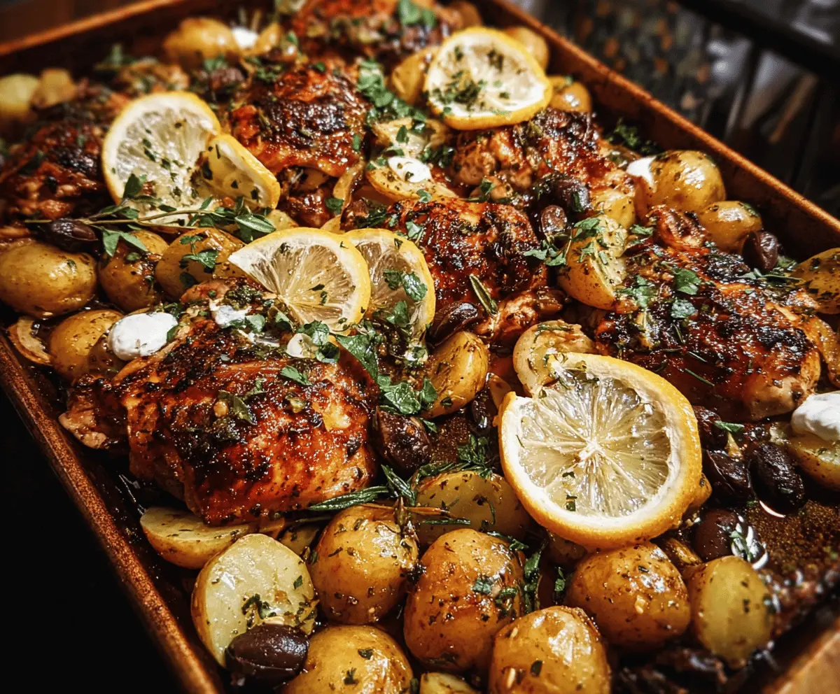 Easy Sheet Pan Lemon Balsamic Chicken and Potatoes