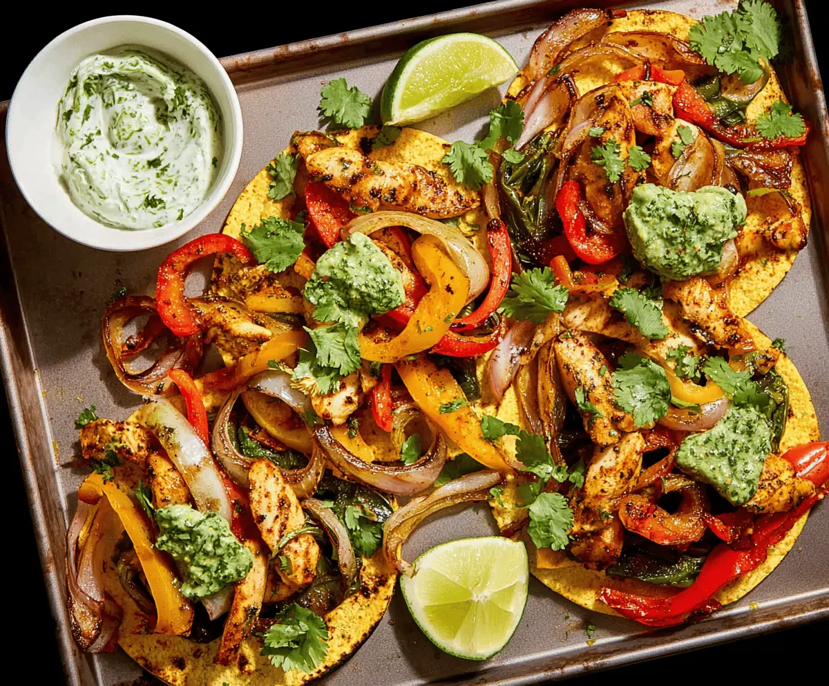Easy Sheet Pan Poblano Chicken Fajitas