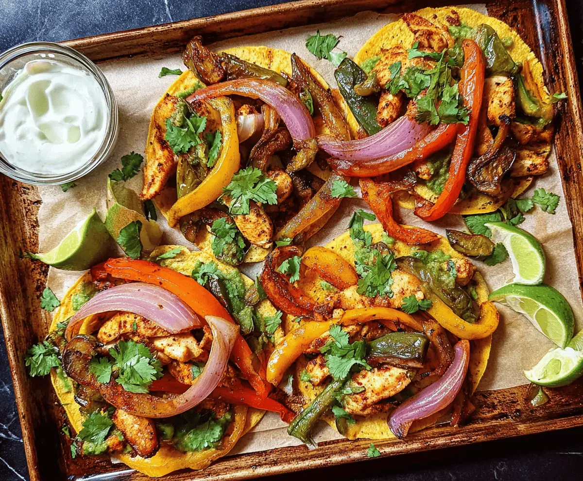 Easy Sheet Pan Poblano Chicken Fajitas