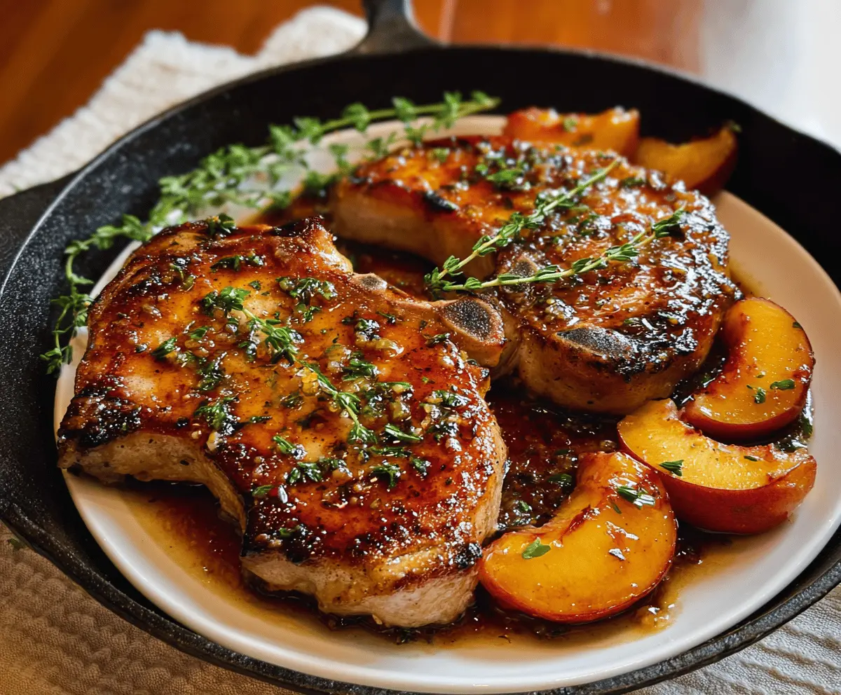Easy Peach Glazed Pork Chops Recipe