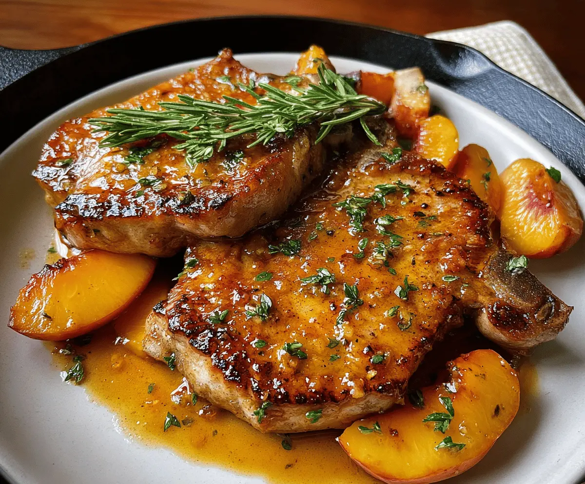 Easy Peach Glazed Pork Chops Recipe