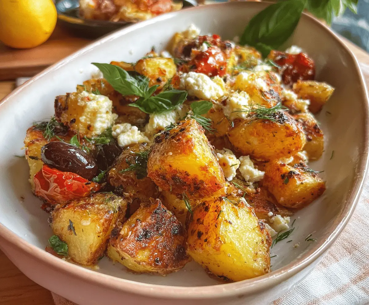 Easy Cheesy Baked Feta Potatoes Recipe
