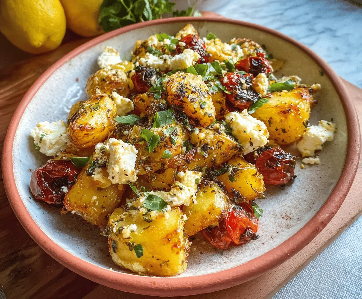 Easy Cheesy Baked Feta Potatoes Recipe
