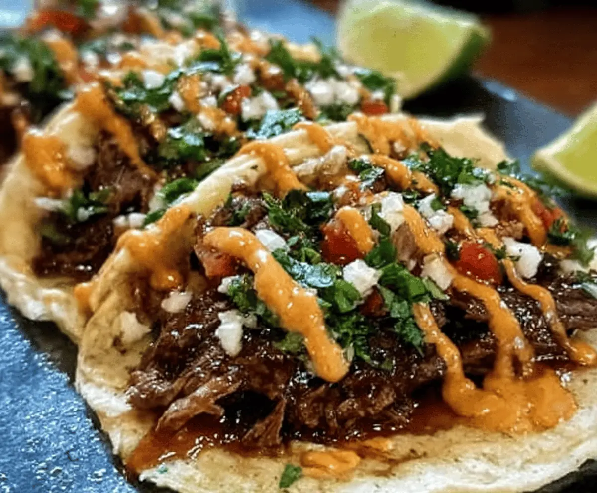 Easy Garlic Butter Honey BBQ Beef Tacos