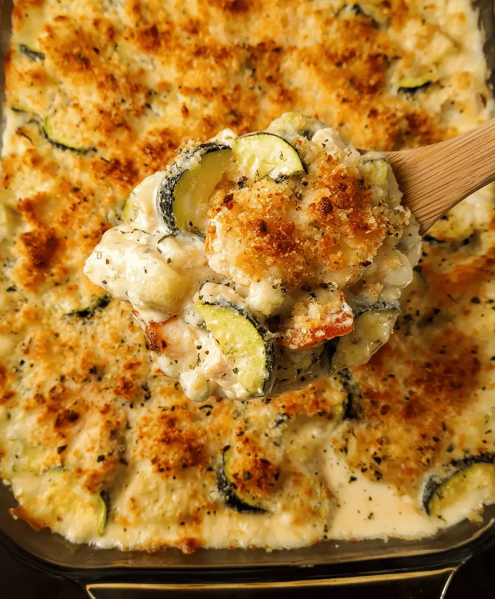 Easy Cheesy Chicken Zucchini Casserole