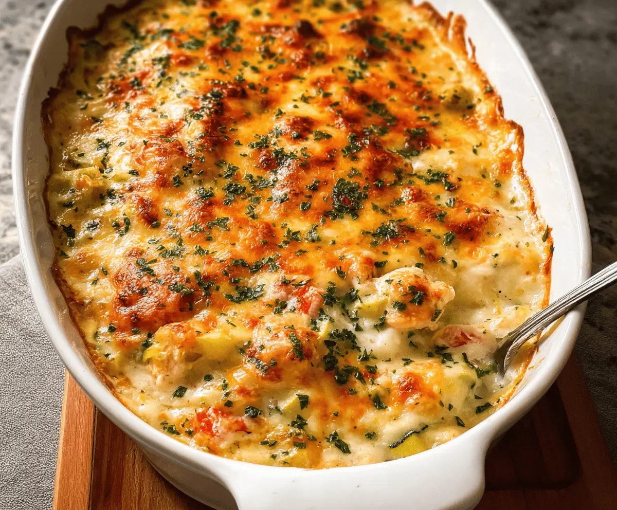 Easy Cheesy Chicken Zucchini Casserole