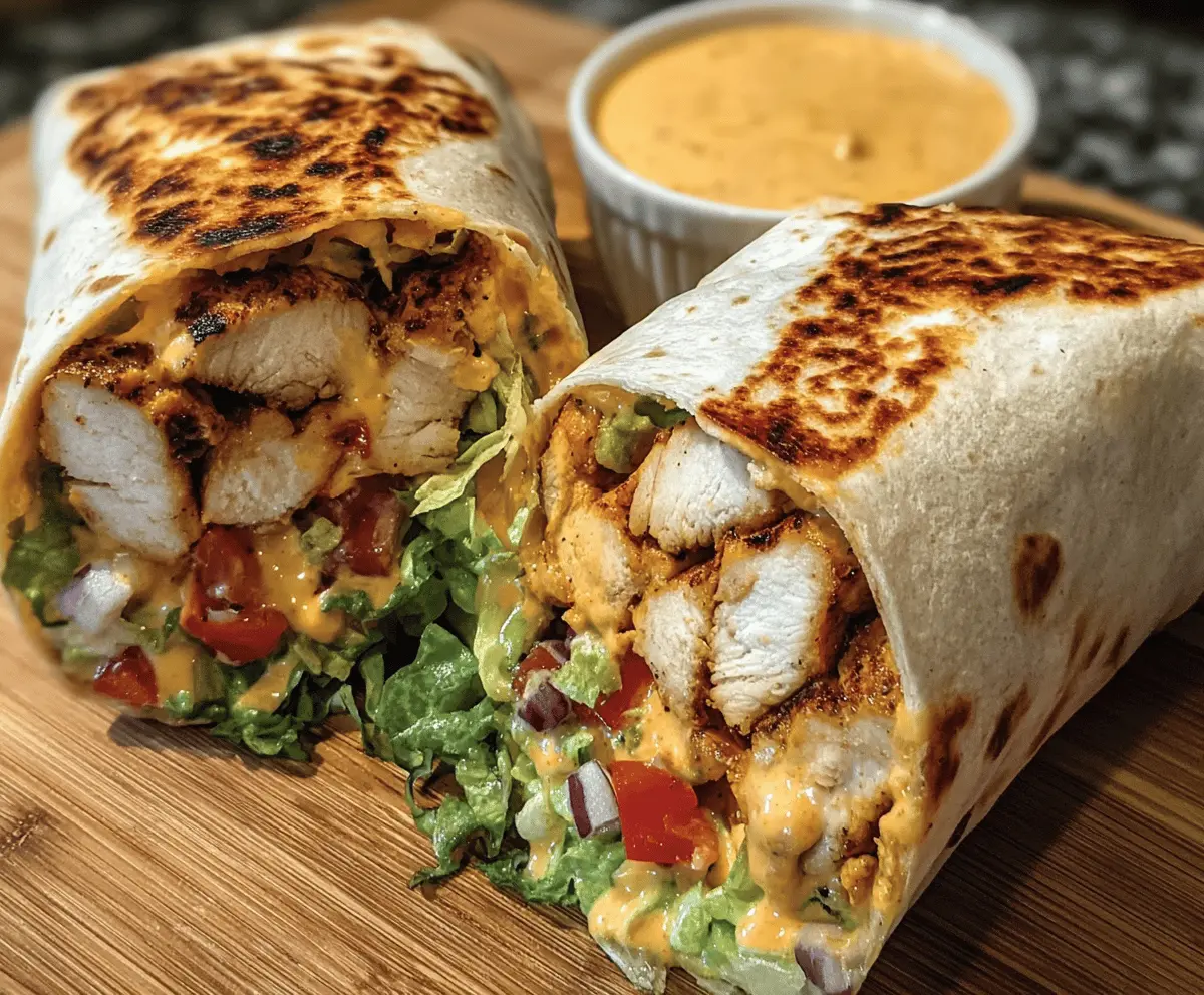 Easy Chipotle Ranch Grilled Chicken Burrito Recipe