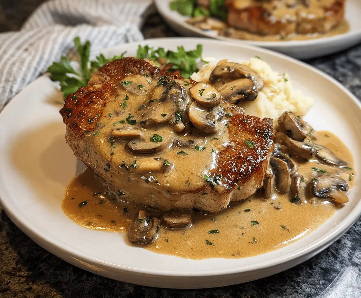 Best Pork Chops With Easy Mushroom Gravy