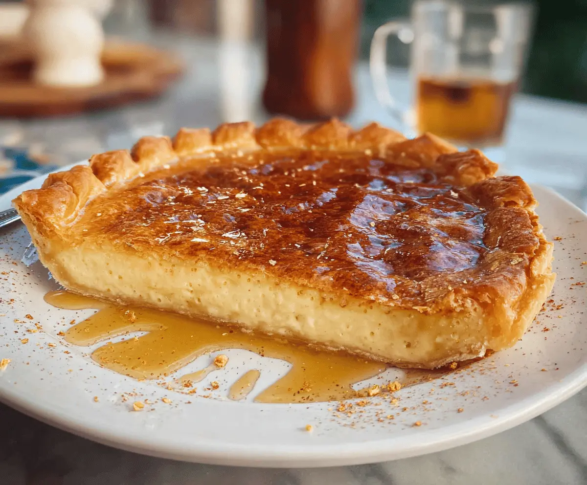 Easy Greek Honey Pie Recipe with Sweet Honey Filling