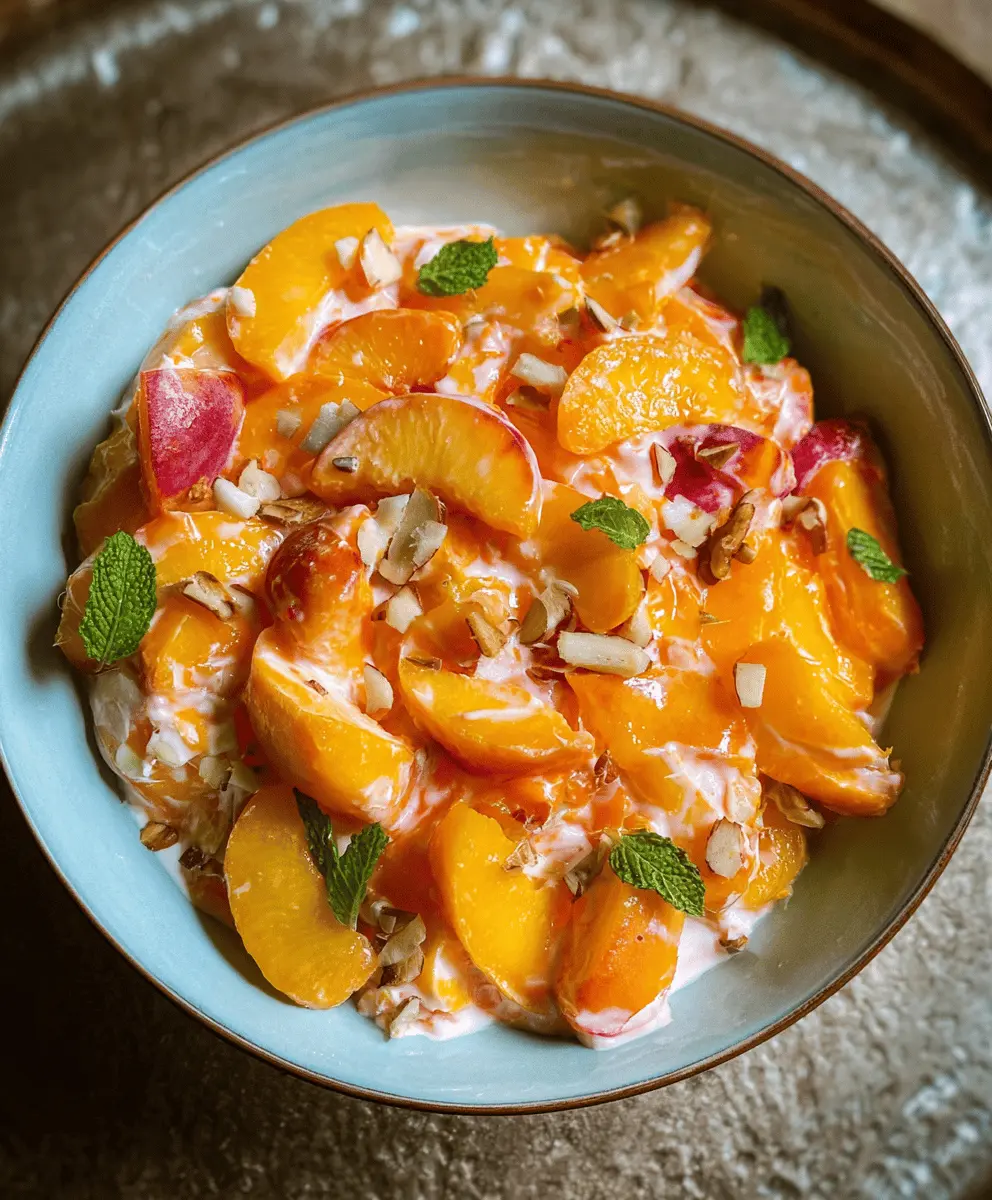 Easy Millionaire Peach Salad Recipe