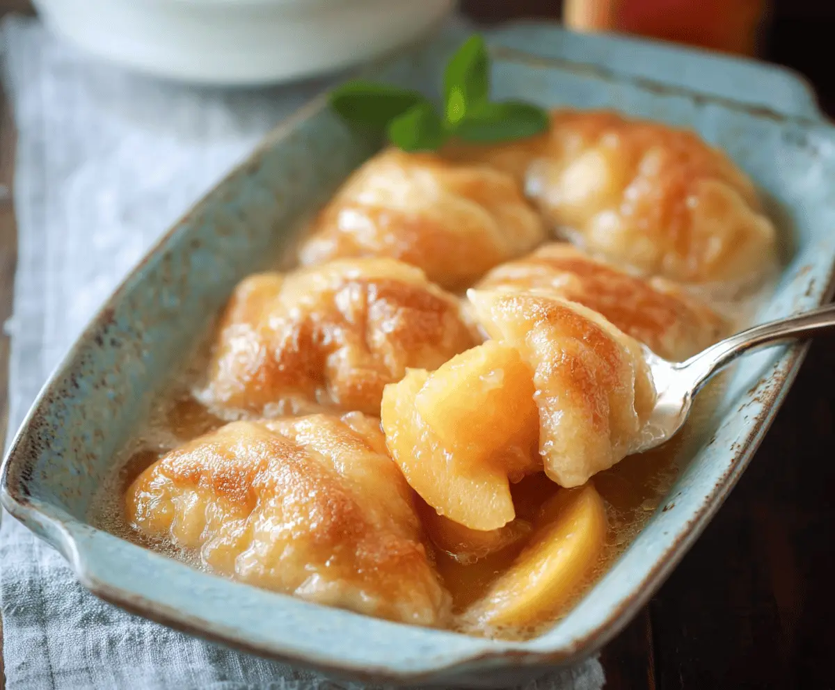 Easy Perfect Peach Dumplings Recipe