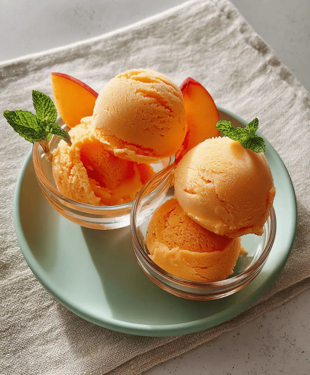 Easy Homemade Peach Sorbet Recipe