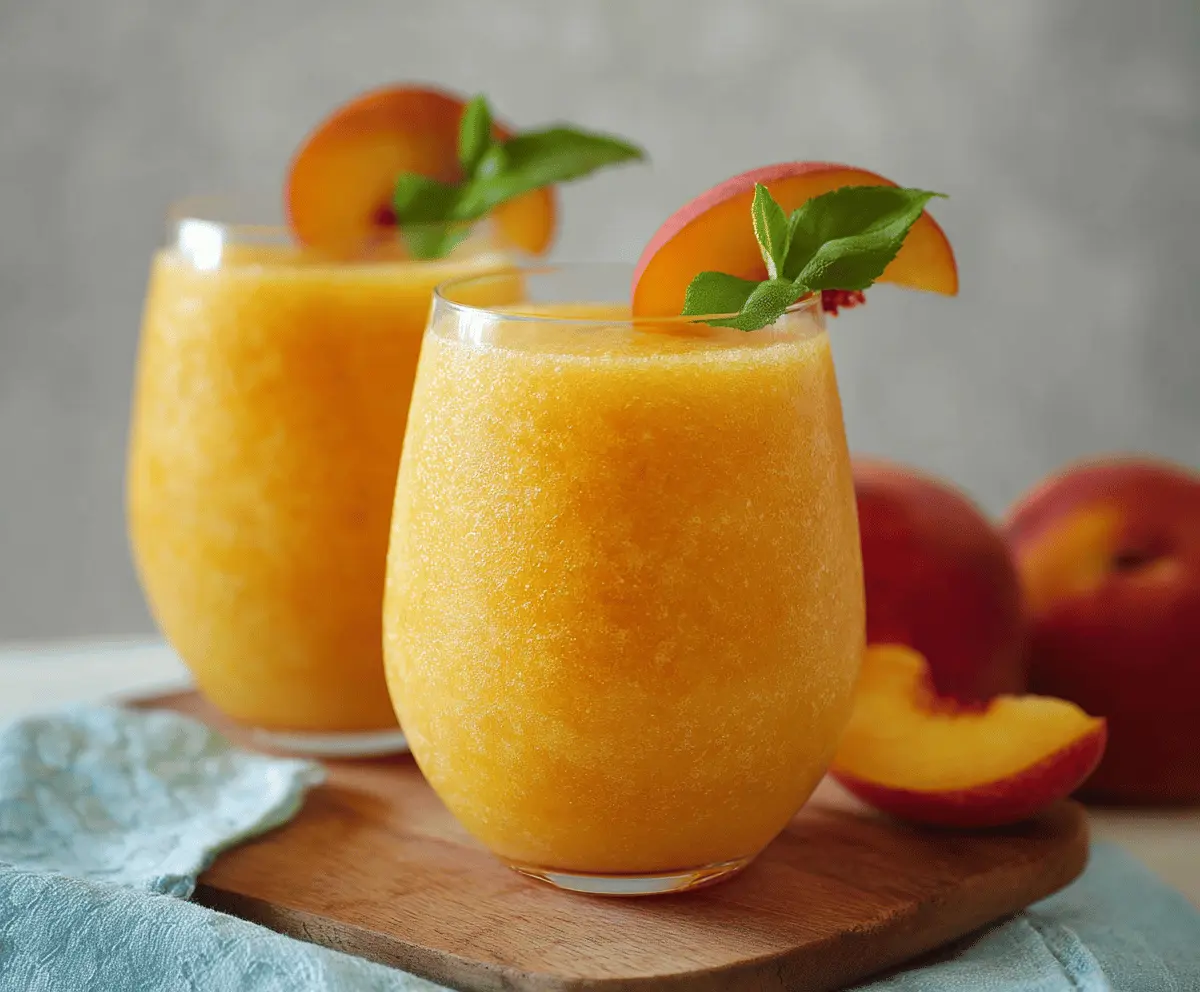Easy Peach Wine Slushies Recipe