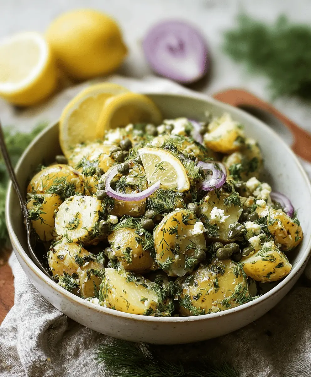 Easy Lemon Herb Potato Salad with Dill and Capers