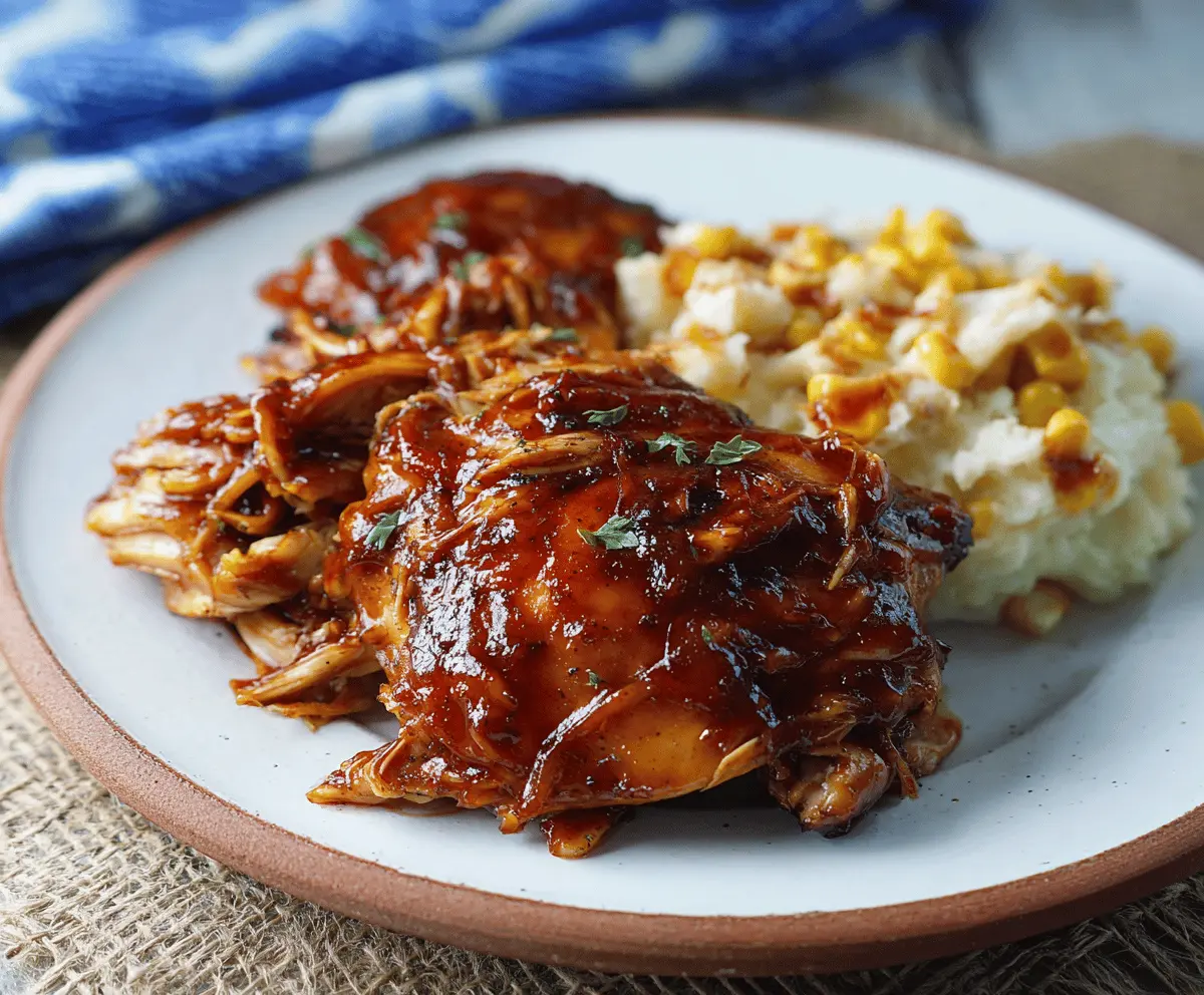 Easy Slow Cooker Peach BBQ Chicken Recipe