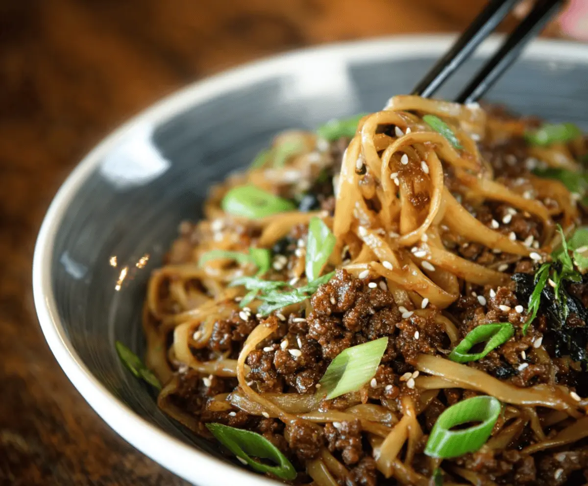 Easy Mongolian Ground Beef Noodles for Quick Dinner