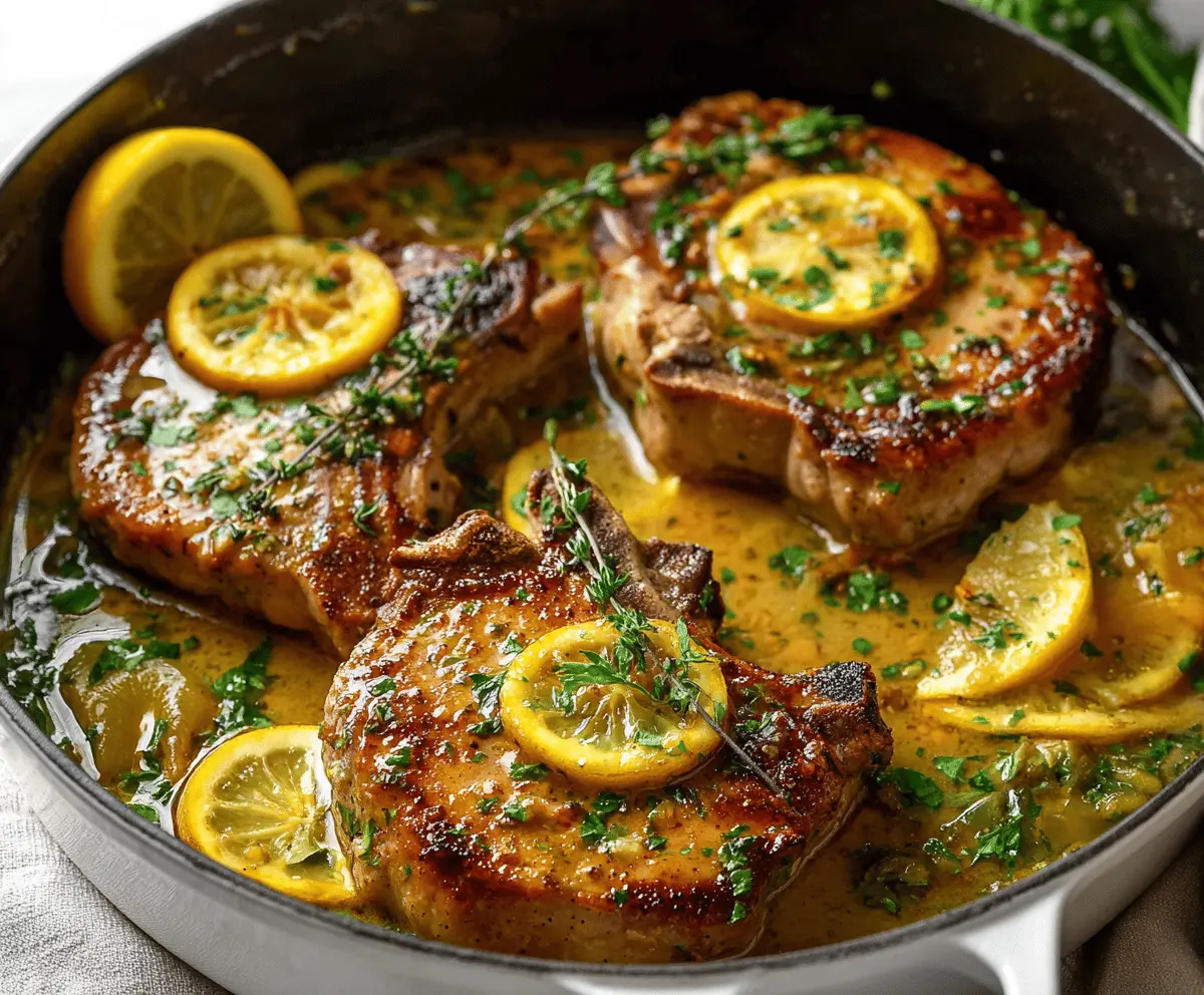 Easy Savory Lemon Butter Pork Chops Recipe