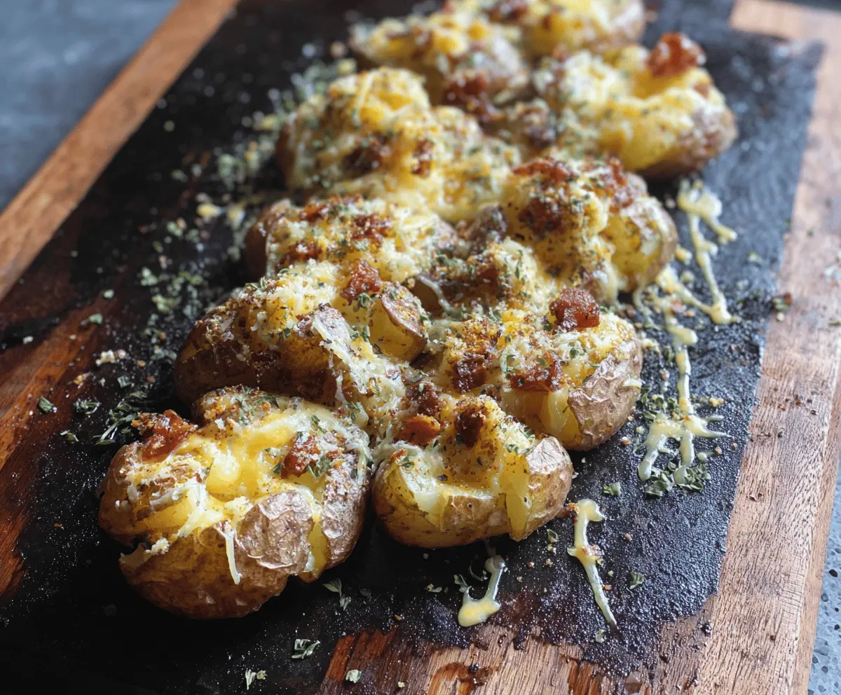 Easy Crispy Blackstone Smashed Potatoes Recipe