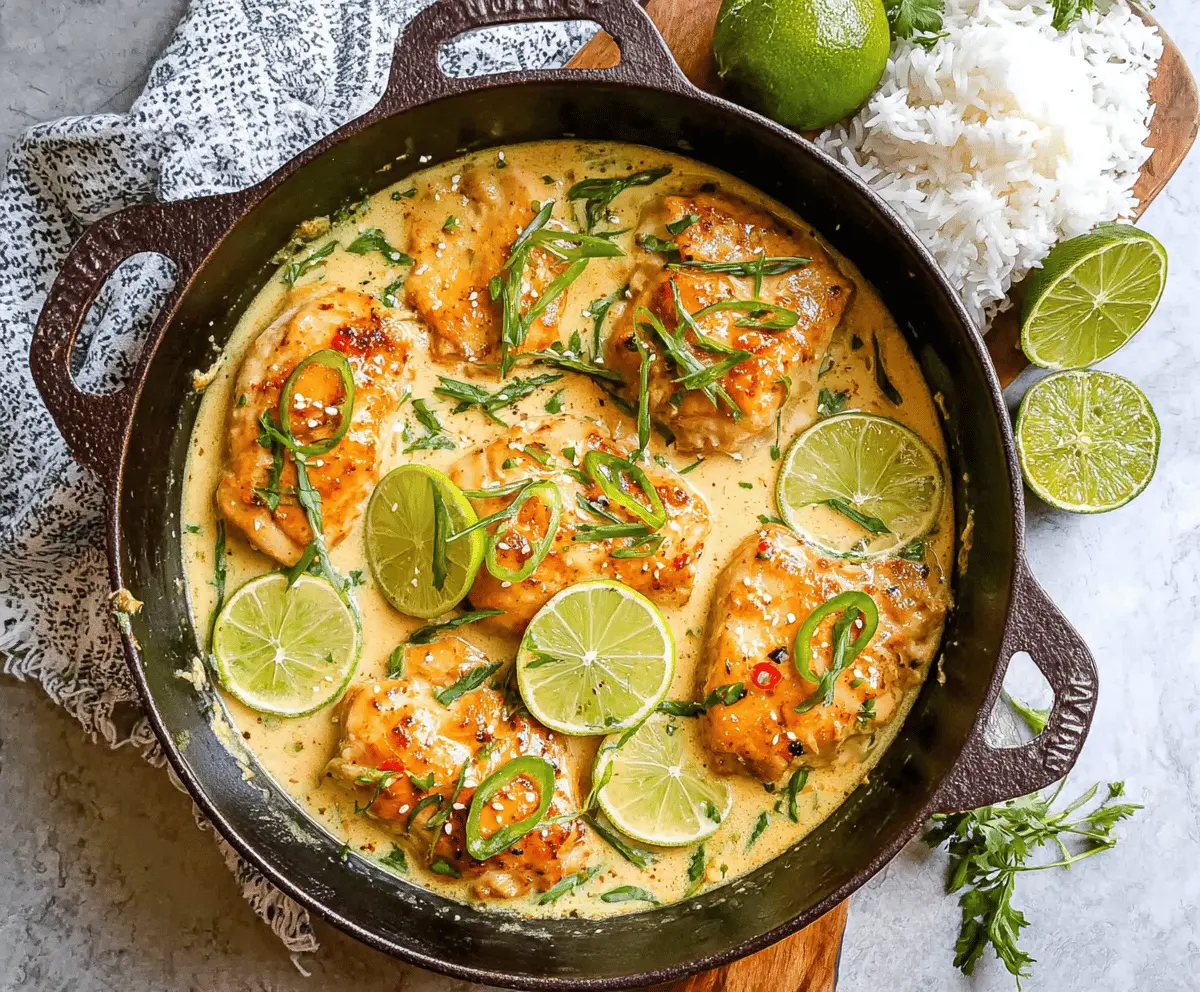 Creamy Coconut Lime Chicken Recipe