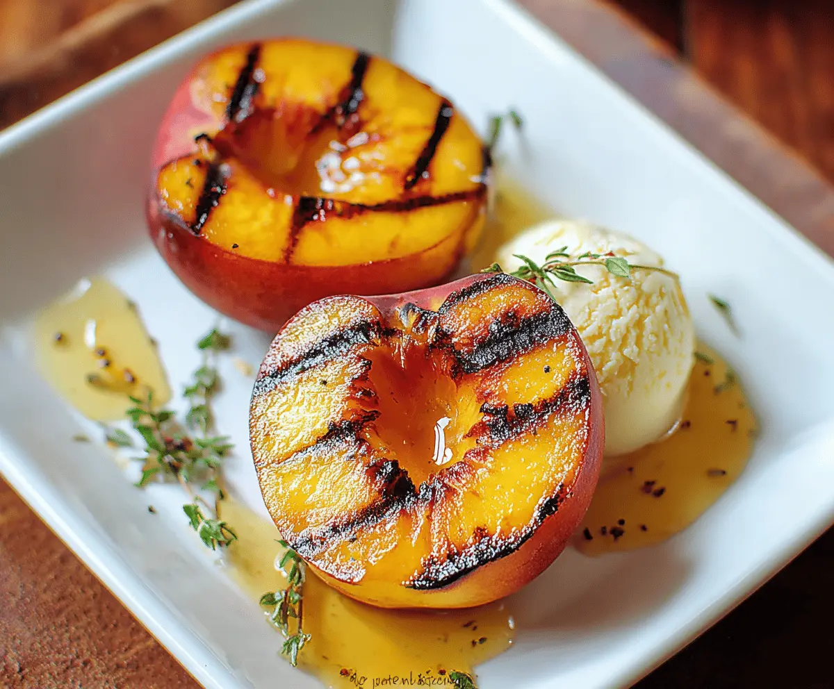 Easy Grilled Peaches with Sweet Honey Drizzle