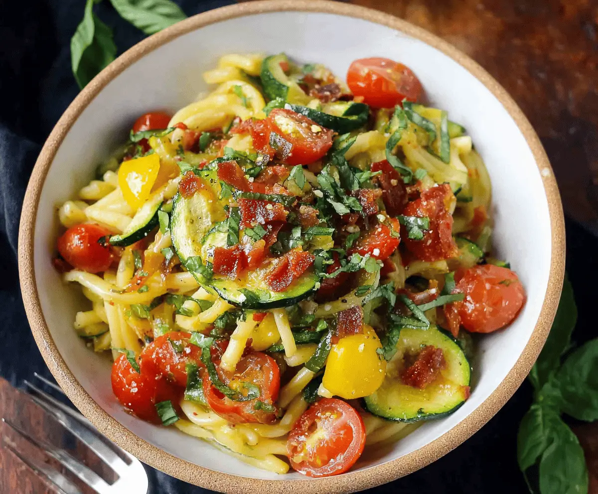 Easy Tomato Zucchini Pasta Recipe