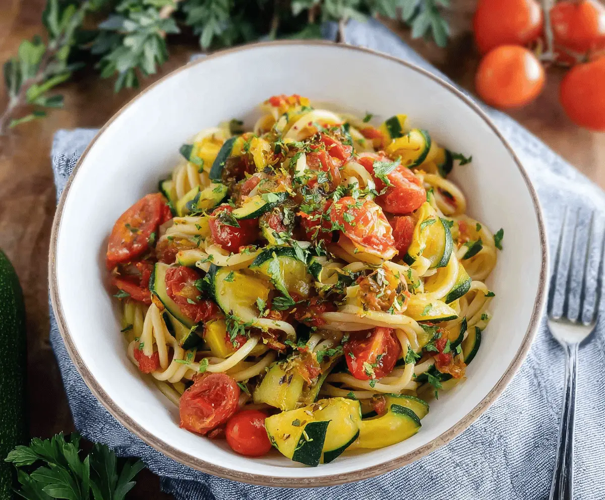 Easy Tomato Zucchini Pasta Recipe