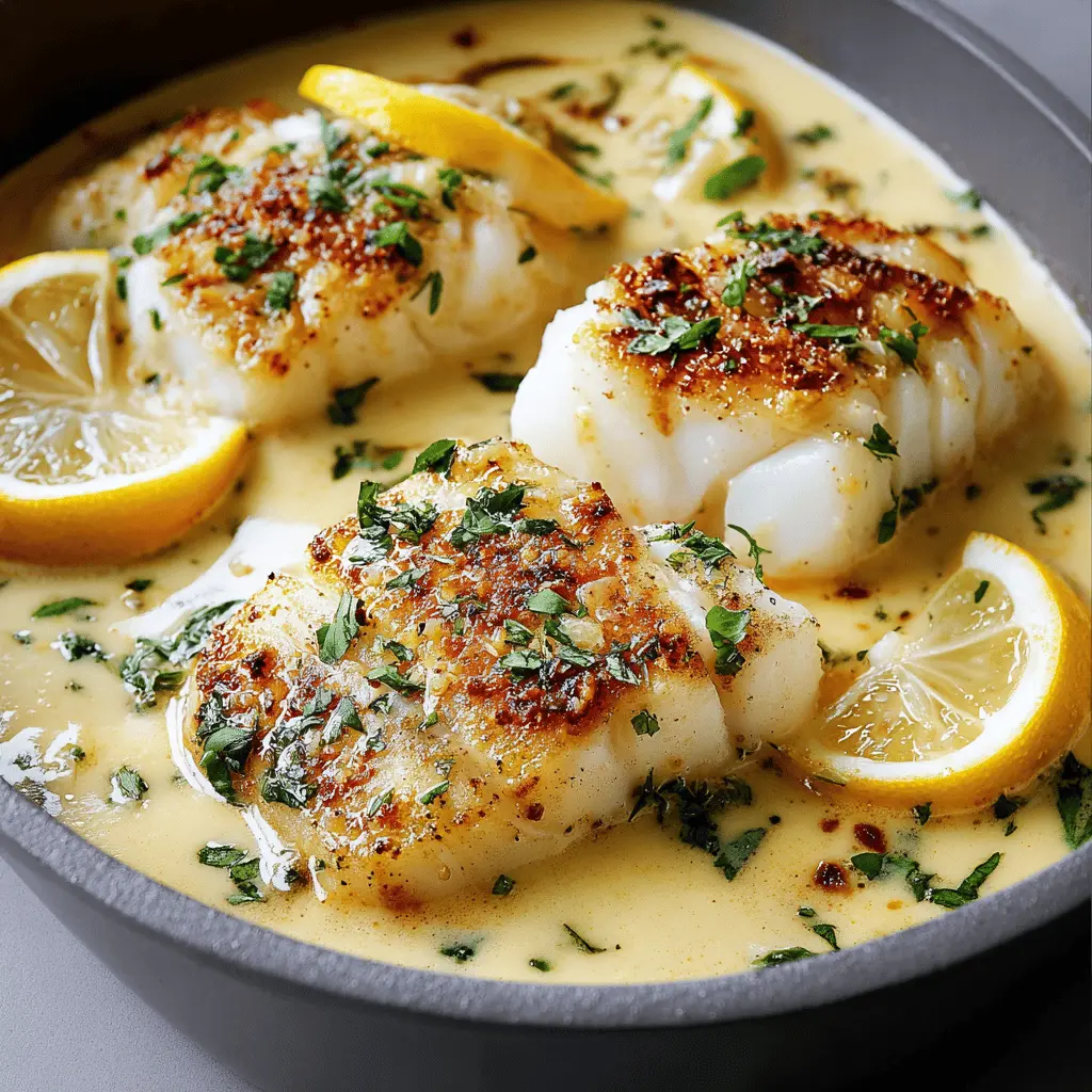 Creamy Coconut Lemon Baked Cod Recipe