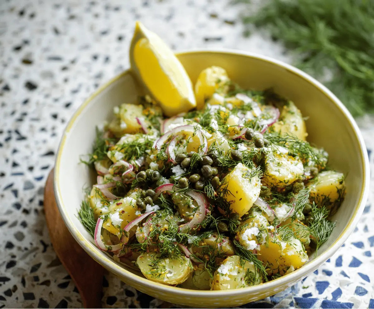 Easy Lemon Herb Potato Salad with Dill and Capers