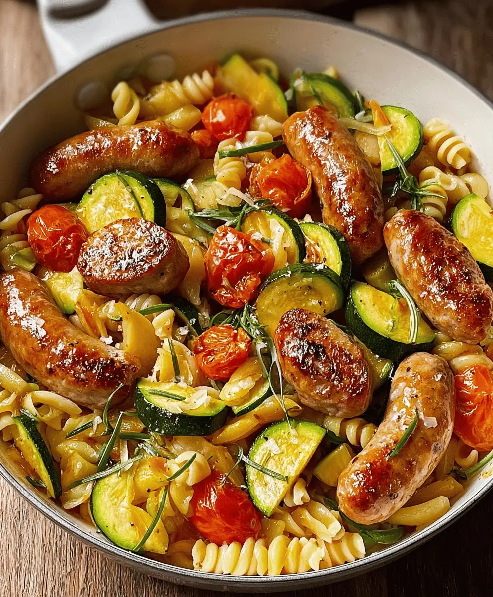 Easy Chicken Sausages with Zucchini Pasta Recipe