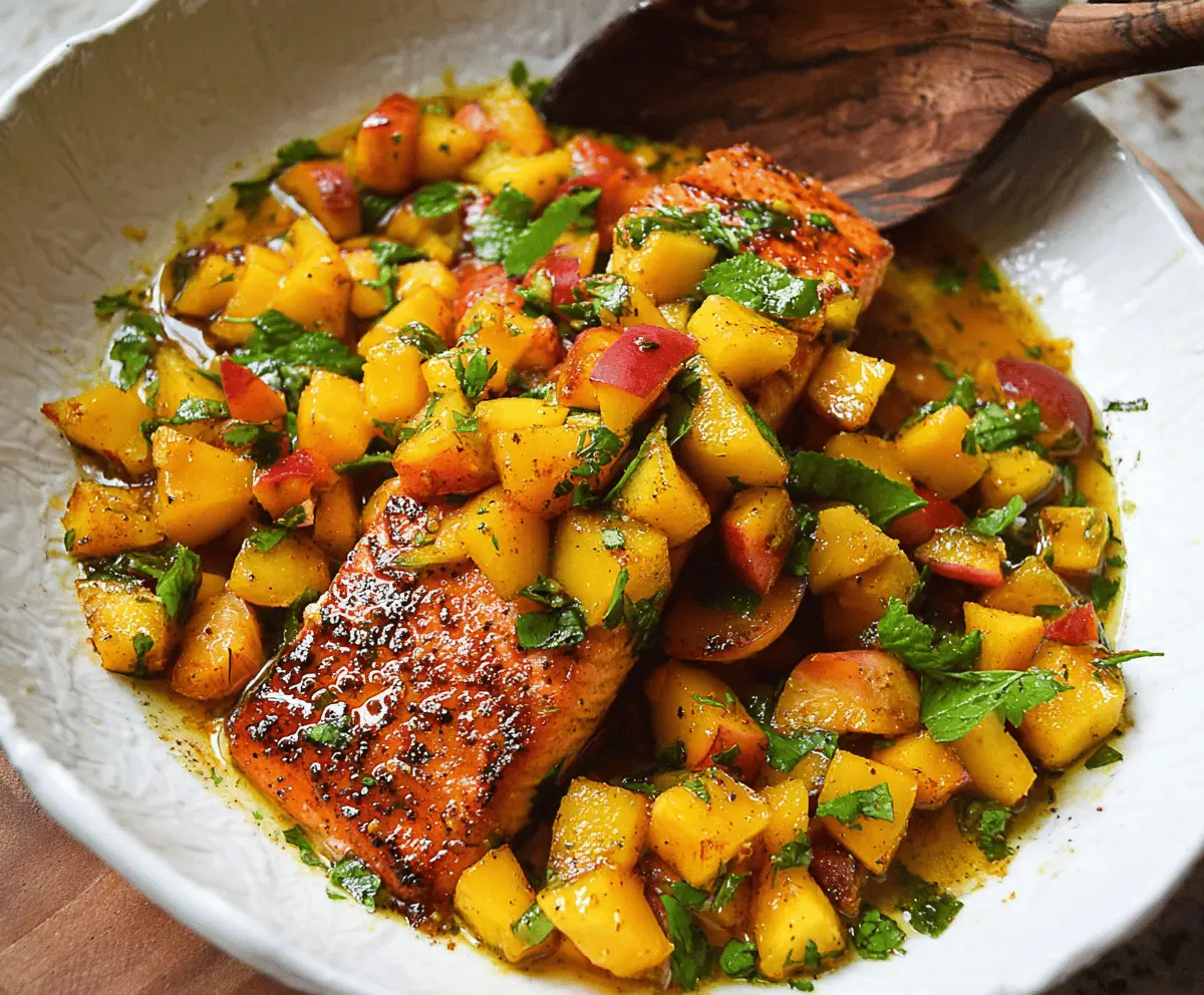 Maple Ginger Salmon With Fresh Peach Salsa