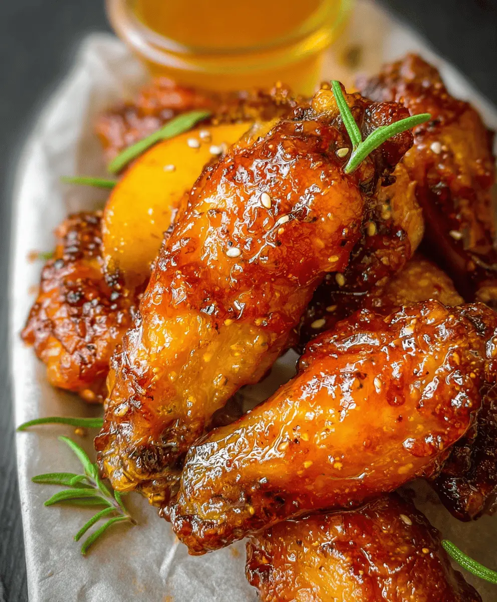 Sweet and Spicy Hot Honey Peach Wings Recipe