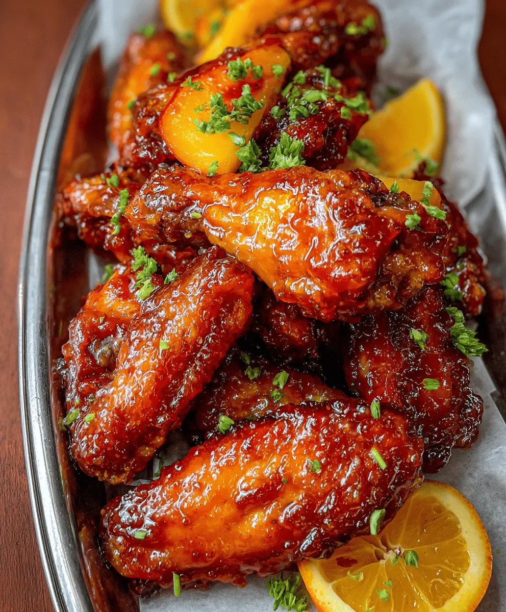 Sweet and Spicy Hot Honey Peach Wings Recipe