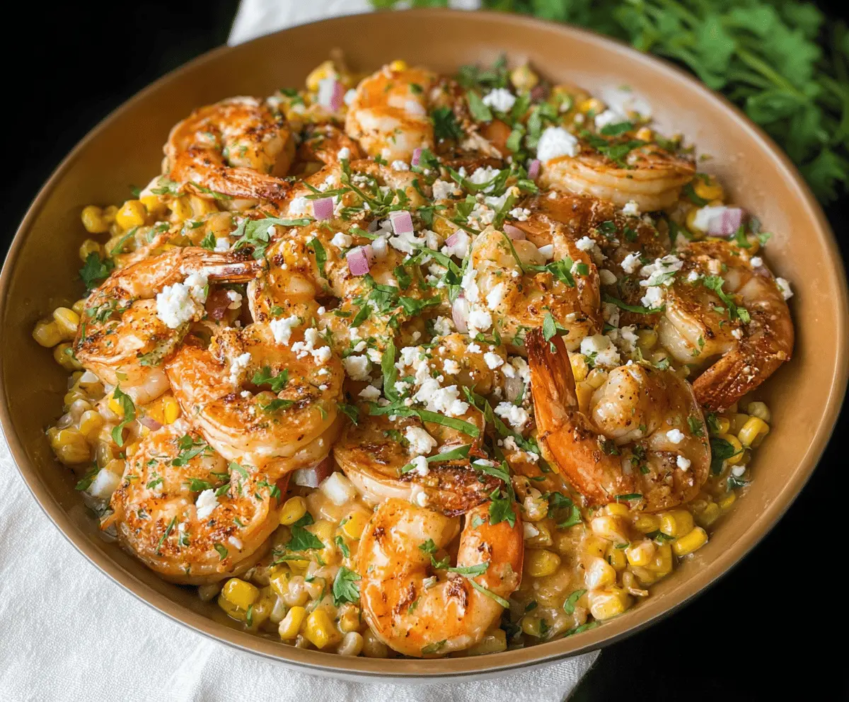 Creamy Mexican Street Corn Shrimp Recipe