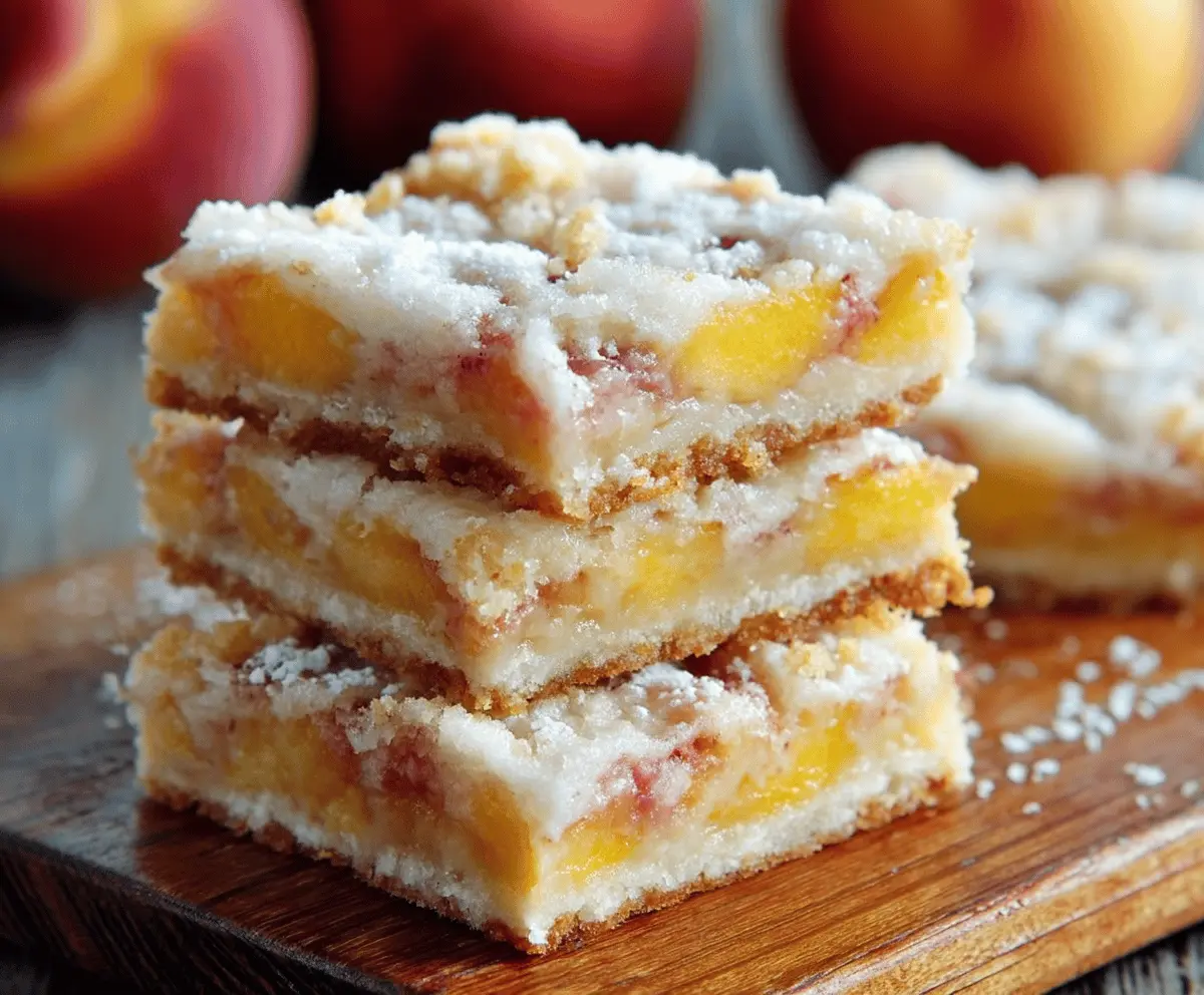 Easy Heavenly Summer Peach Bars Recipe