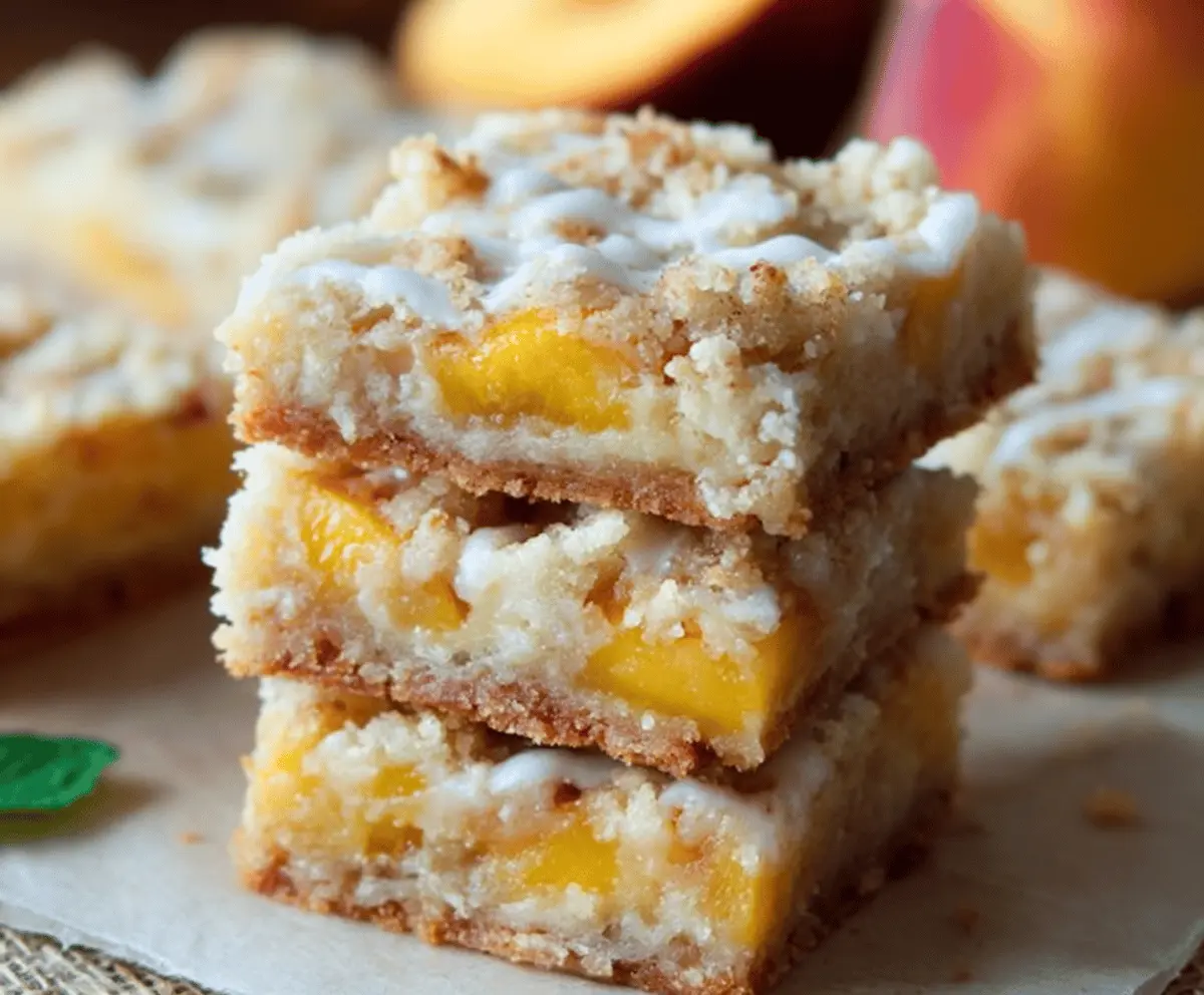 Easy Heavenly Summer Peach Bars Recipe