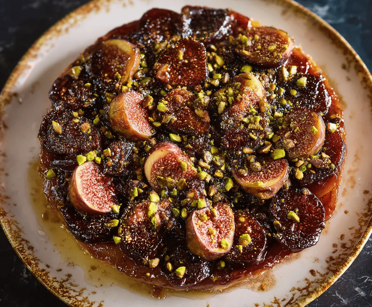 Salted Honey Pistachio Fig Tarte Tatin Recipe