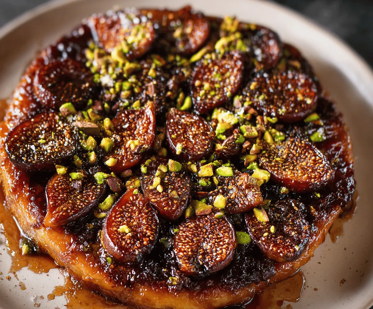 Salted Honey Pistachio Fig Tarte Tatin Recipe