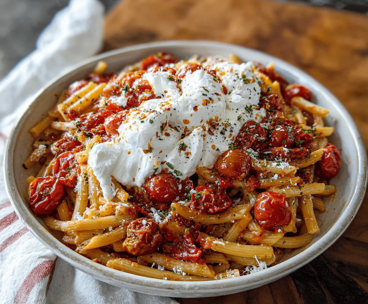 Easy Cherry Tomato Burrata Pasta Recipe