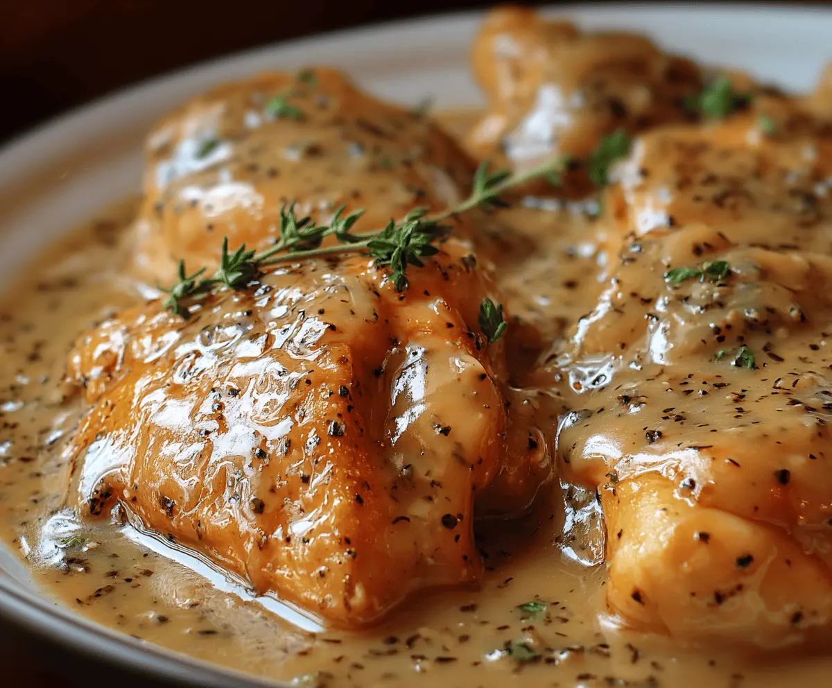 Easy Slow Cooker Chicken and Gravy Recipe