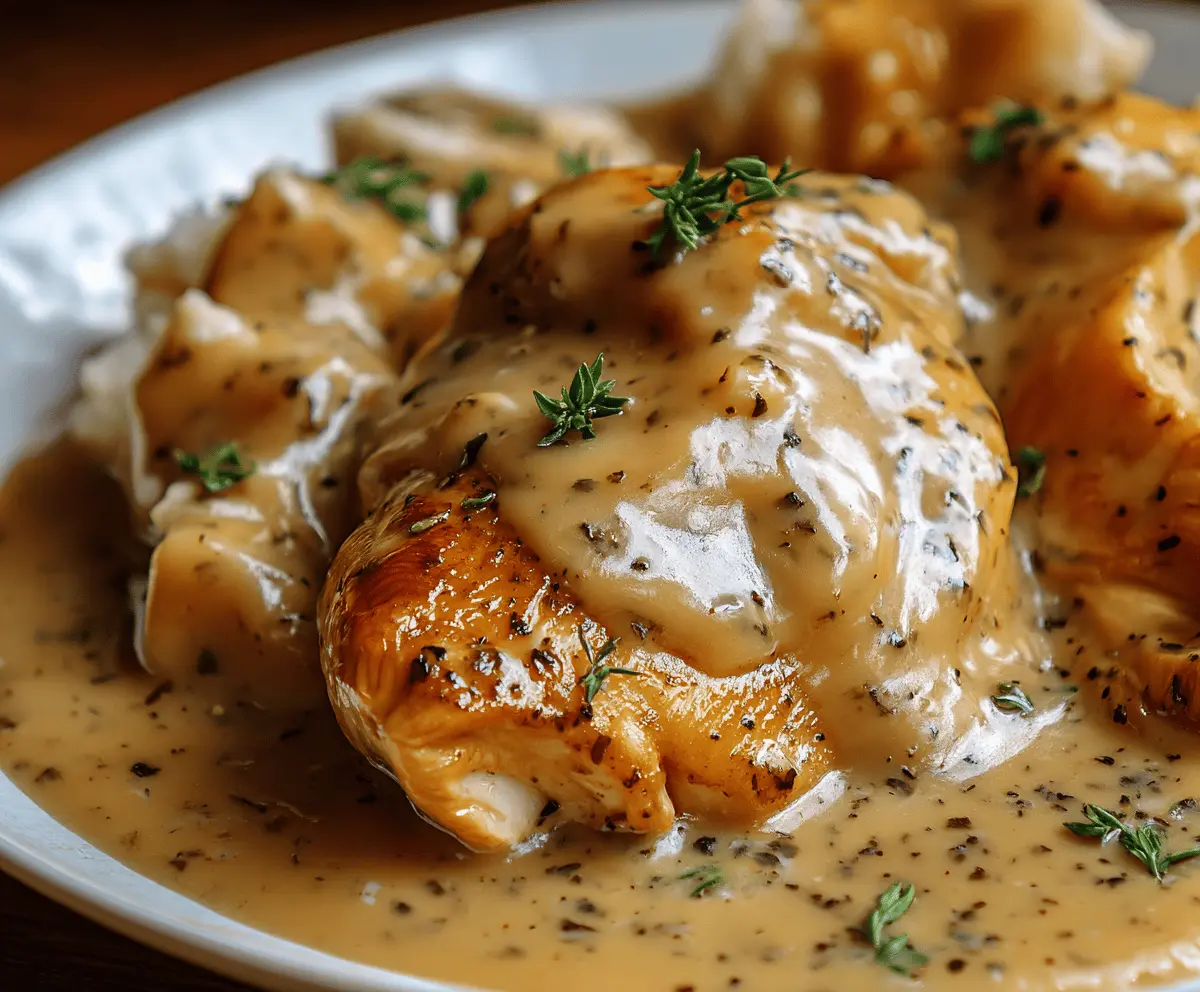 Easy Slow Cooker Chicken and Gravy Recipe