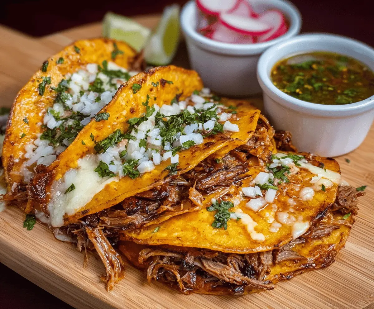 Easy Quesabirria Tacos Recipe with Melted Cheese