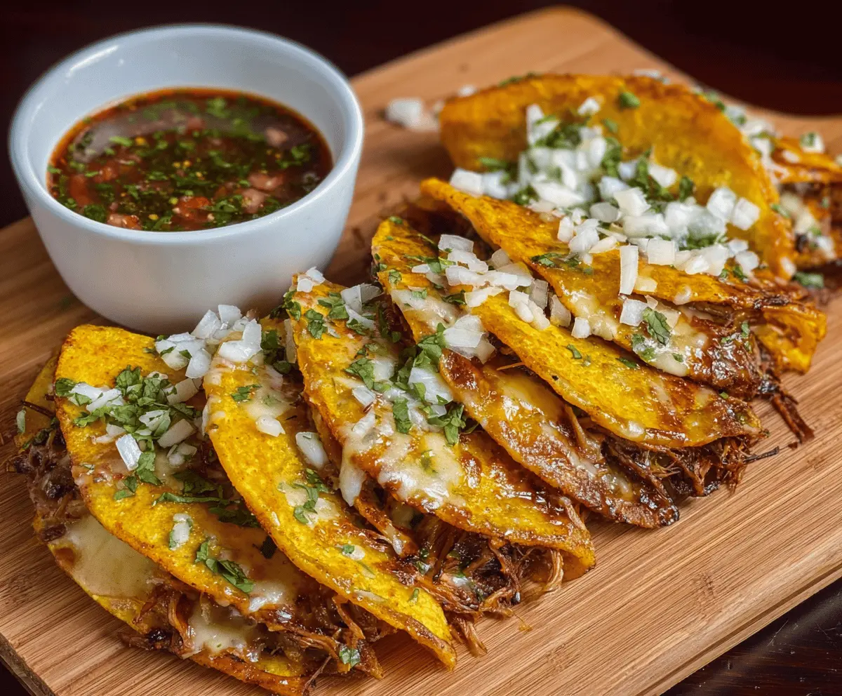 Easy Quesabirria Tacos Recipe with Melted Cheese