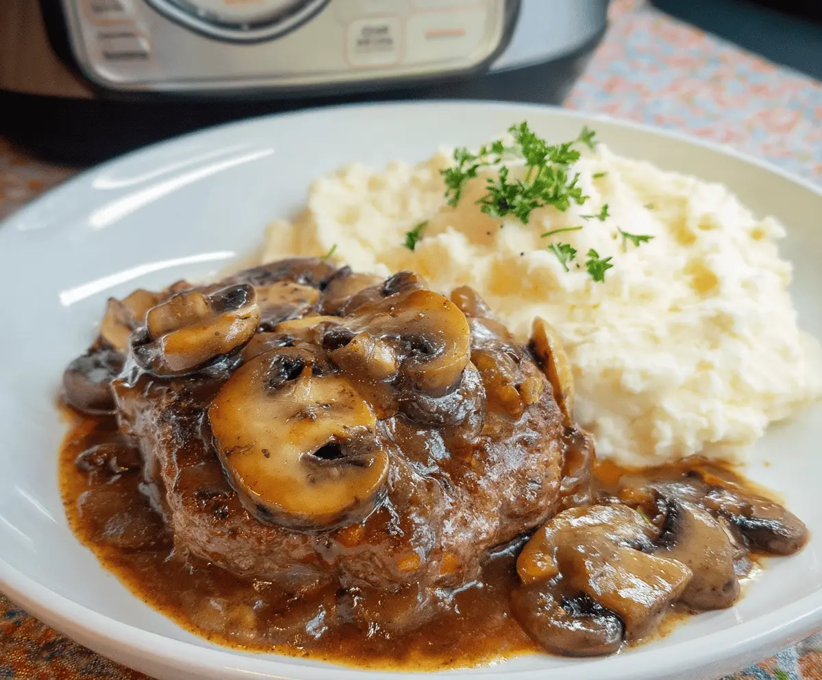 Easy Salisbury Steak Using Frozen Hamburgers