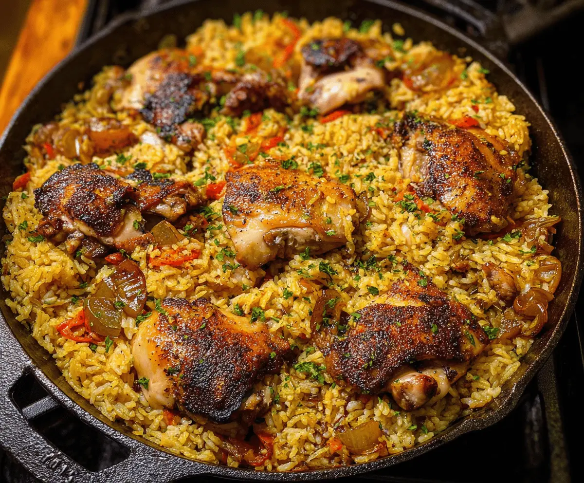 Easy Caribbean Chicken and Rice One-Pan Meal