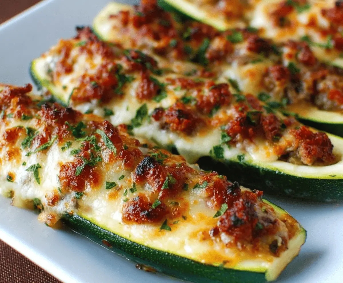 Easy Stuffed Zucchini Boats Recipe