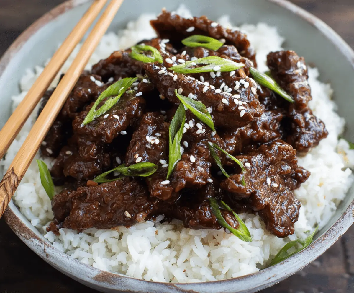 Easy Crock Pot Mongolian Beef Recipe