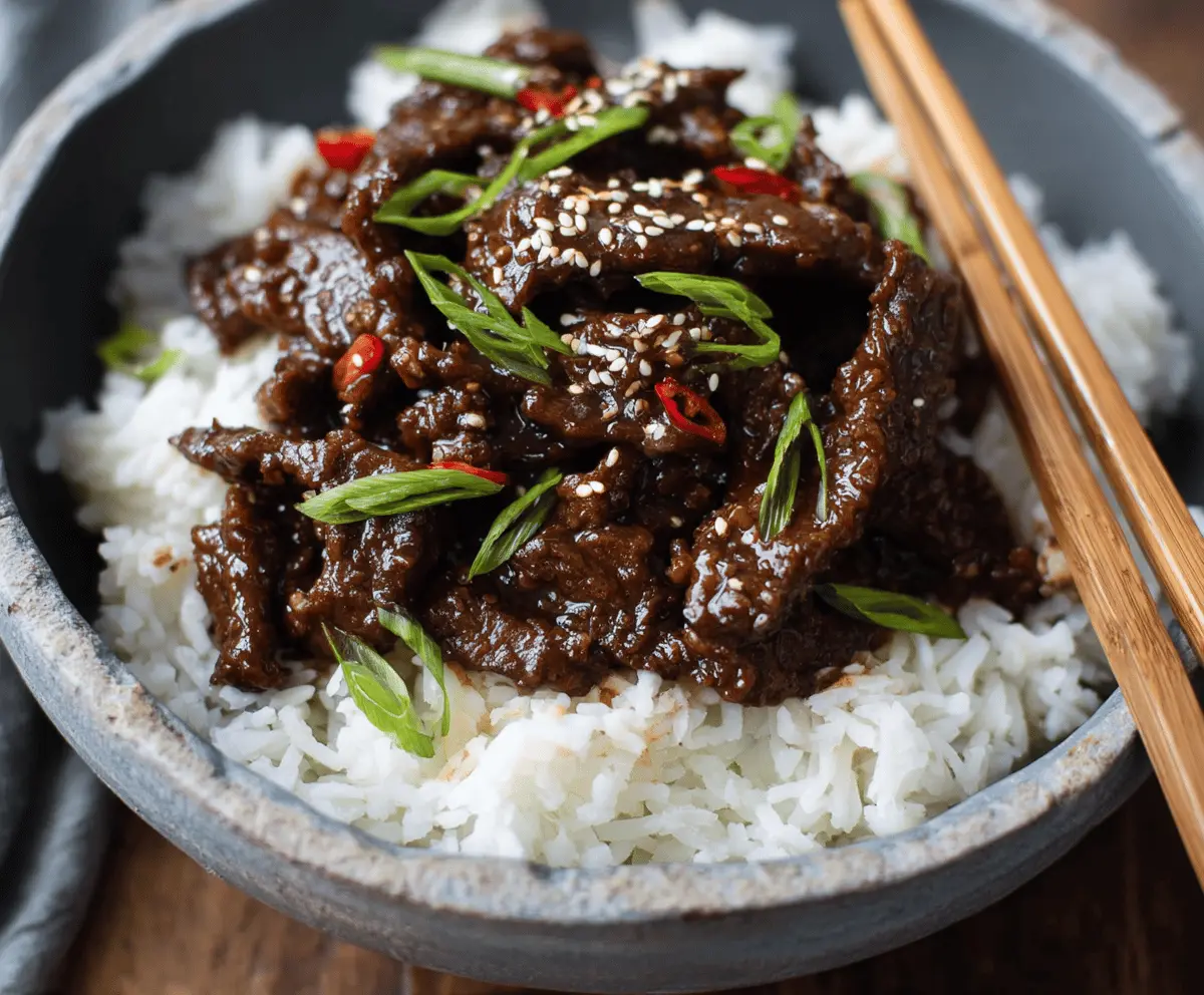 Easy Crock Pot Mongolian Beef Recipe